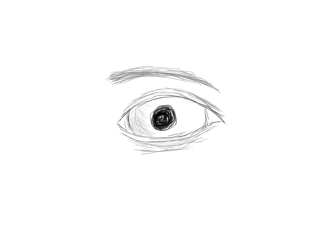 My first tablet drawn human eye!