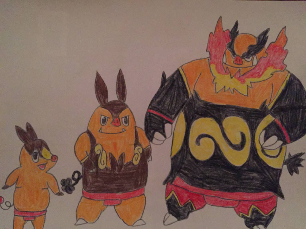 Pokemon Sumo Deviantart Pokemon Sumo Evolution - 2 Emboar by mcnic on DeviantArt