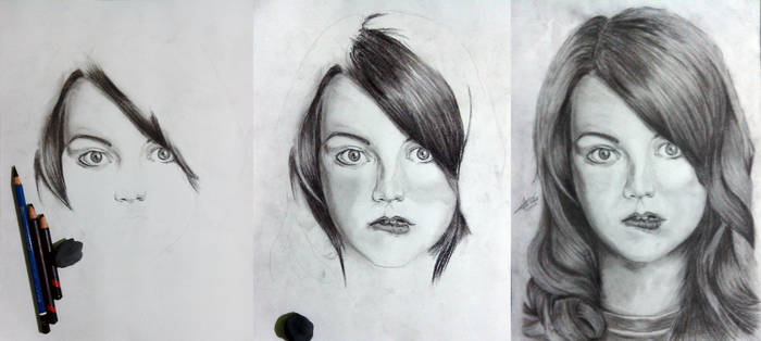 Emma Stone (Charcoal Drawin)