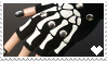 Gloves With Skeleton Bones  - Stamp