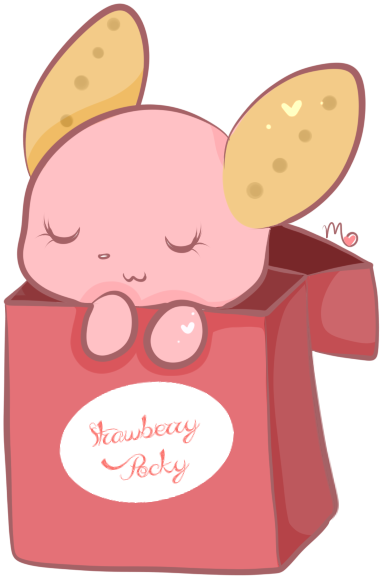 Strawberry Pocky Bunny Extra by Ambercatlucky2 on DeviantArt