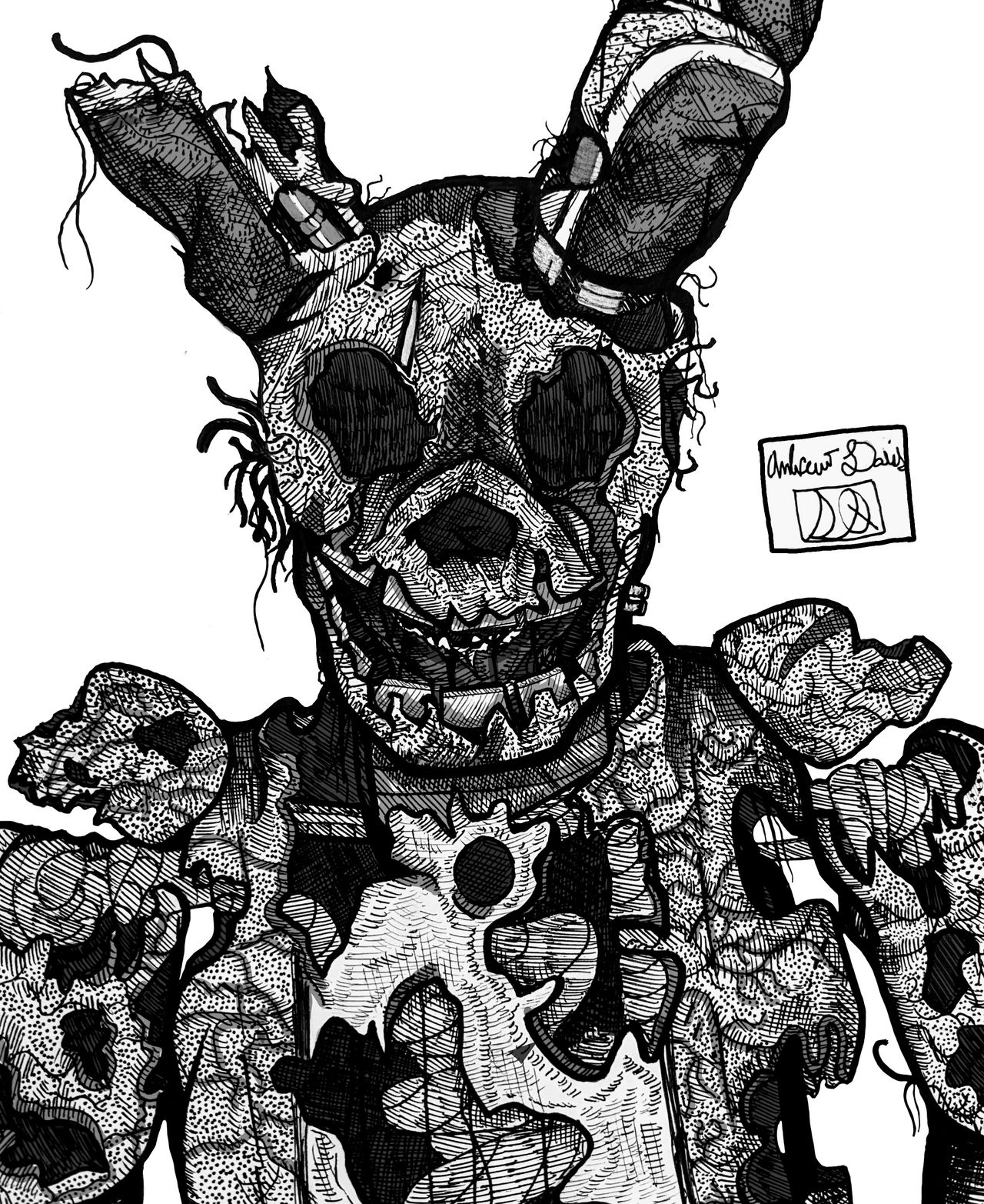Spring Trap Scared Face Salvaged Attraction ( SpringTrap ) by Scared-Crow on DeviantArt