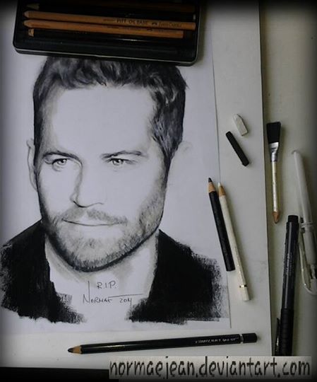 Paul Walker portraitdrawing