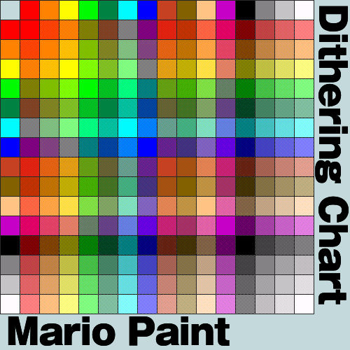 Mario Paint Dithering Pallete by Planet-i-Studios on DeviantArt
