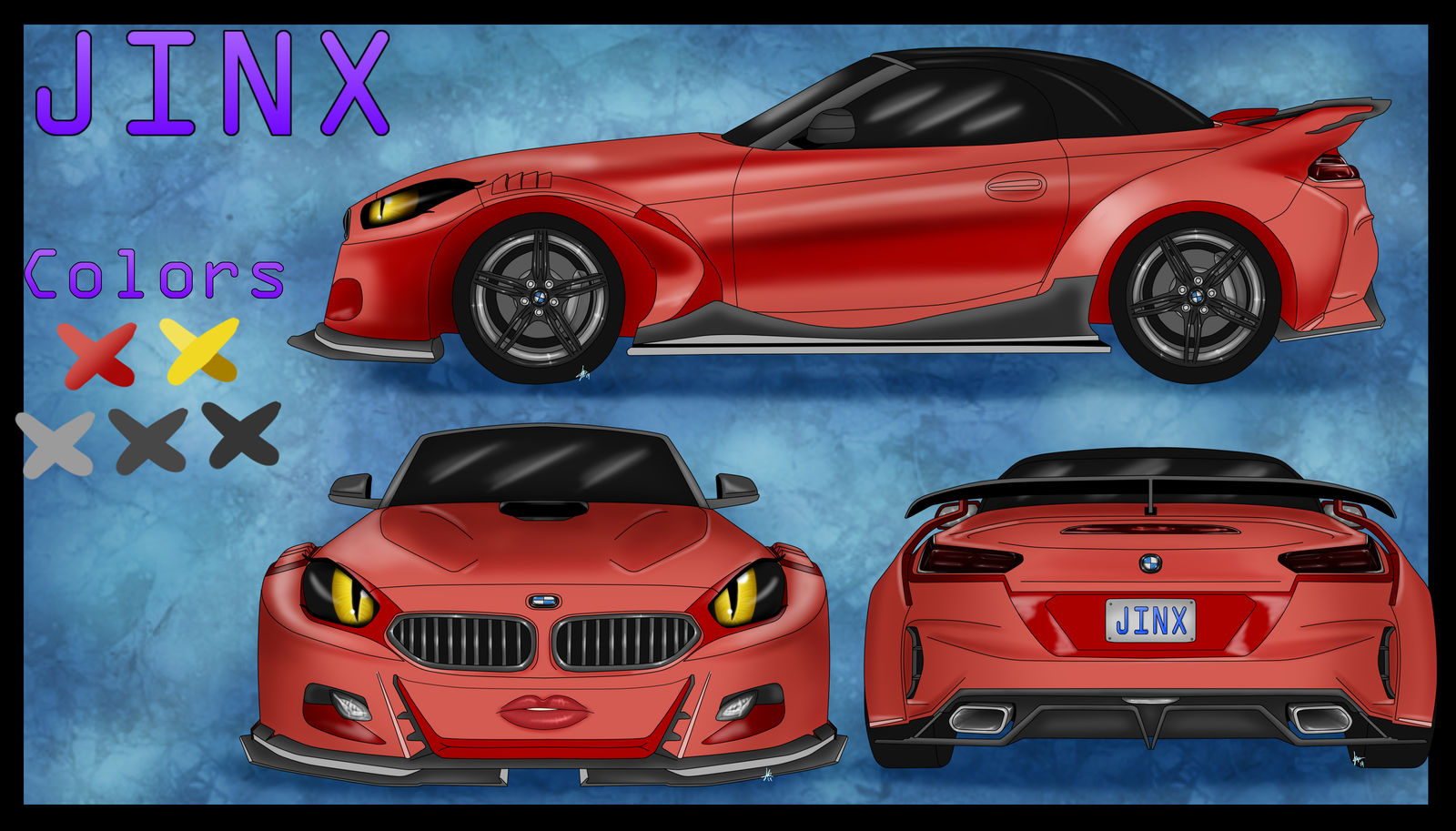 Jinx Reference- Commission by xFalkenx on DeviantArt