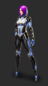 Sci Fi Concept Art - Cyborg Warrior by SkavenZverov