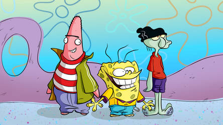 Spongebob as Ed, Edd 'n' Eddy