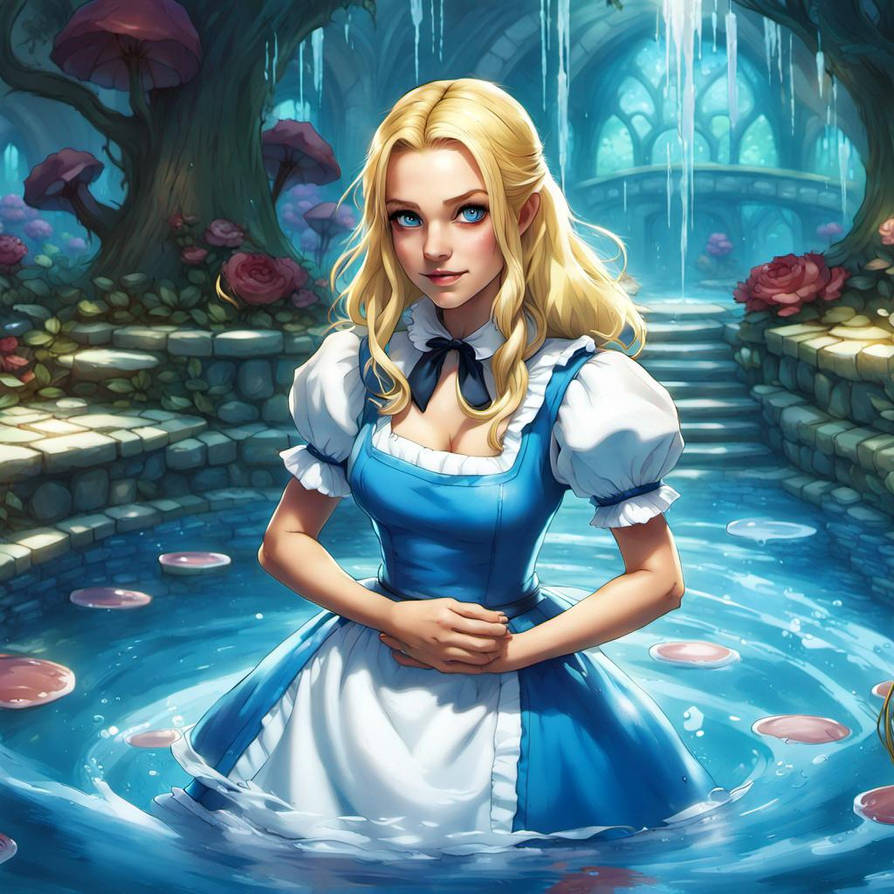 Alice Rim Pool Alice in Wonderland in Pool of Tears by LordSopping1884 on DeviantArt