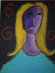 Girl with purple skin