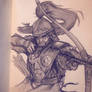 Chinese warrior sketch
