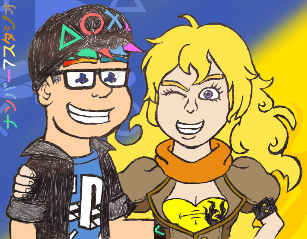 Golden PlayStation in My Cartoon Style