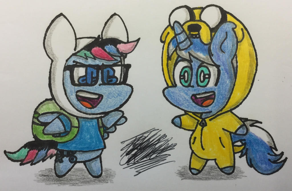 Myself and Screaming Eagle as Finn and Jake