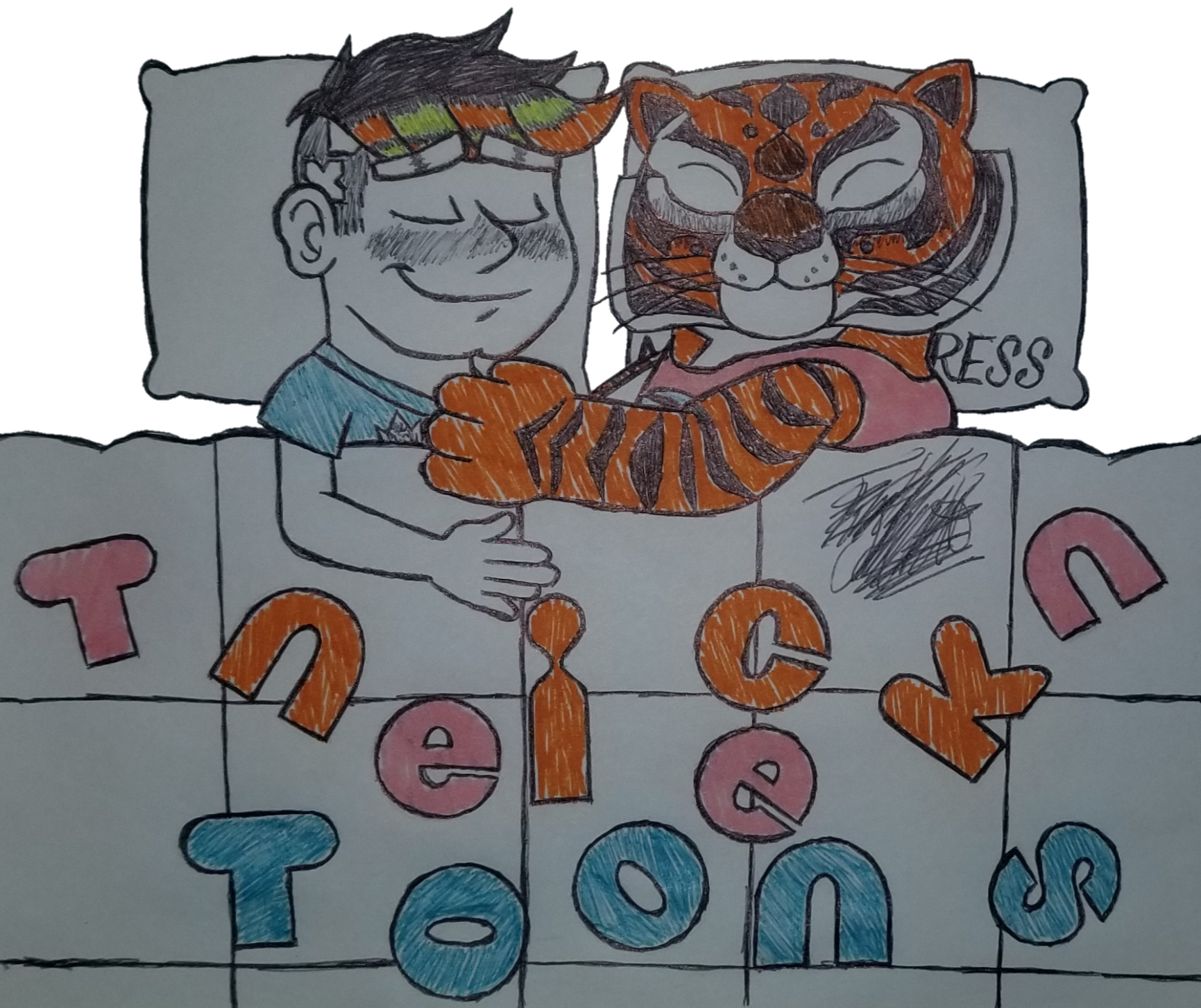 Cuddling in Bed Together