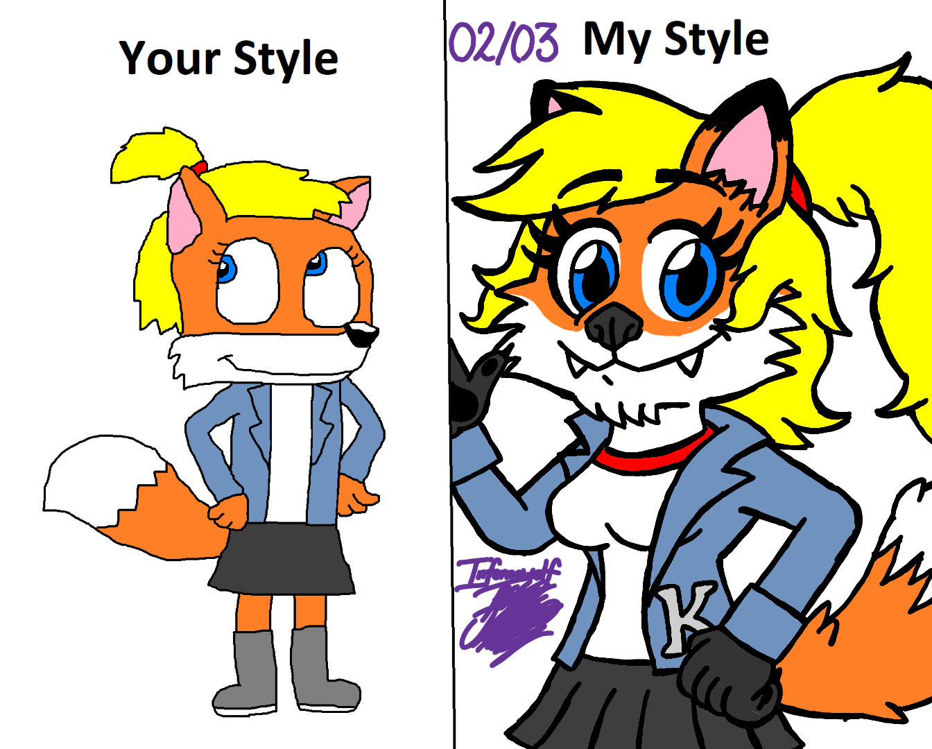 Katelynn the Fox in My Art Style