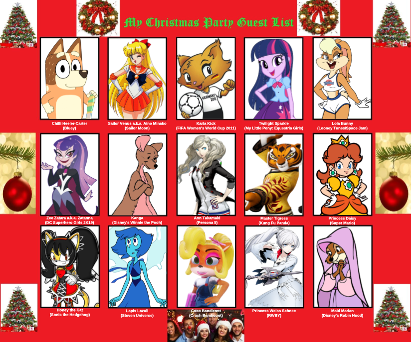 Infernowolf's Christmas Party Guest List