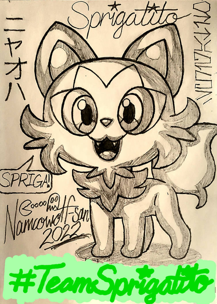 The Happy Little Sprigatito! by RougetheBatLover99 on DeviantArt