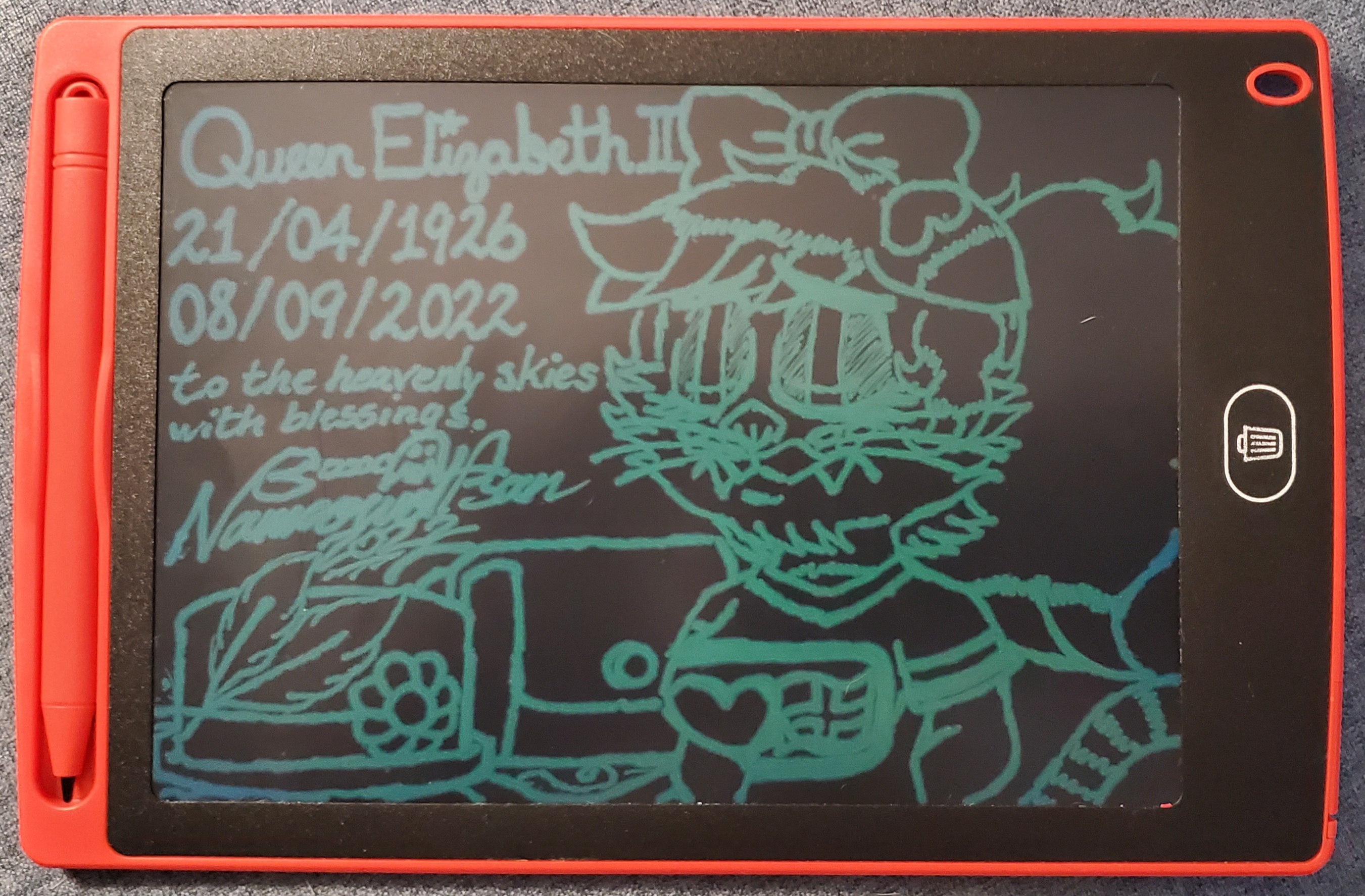 Boogie Board Art: Paying Royal Respects