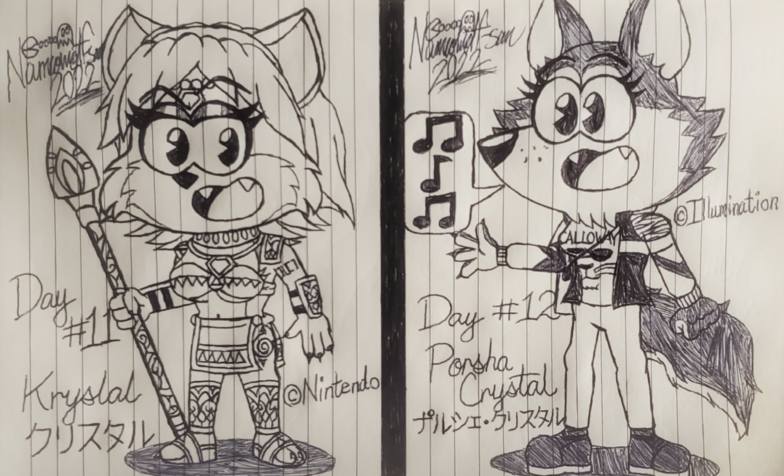 Chibi Femmetober '22 -- Days #11 and #12