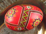 Red Rose Pysanka by DandylionEggs