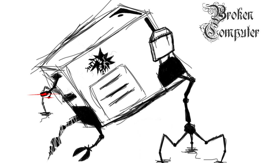 Broken Computer By Stuart Broken Computer by STagap on DeviantArt