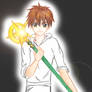 Syaoran w Moon Staff by Asumei