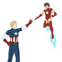 Captain America x Iron Kid