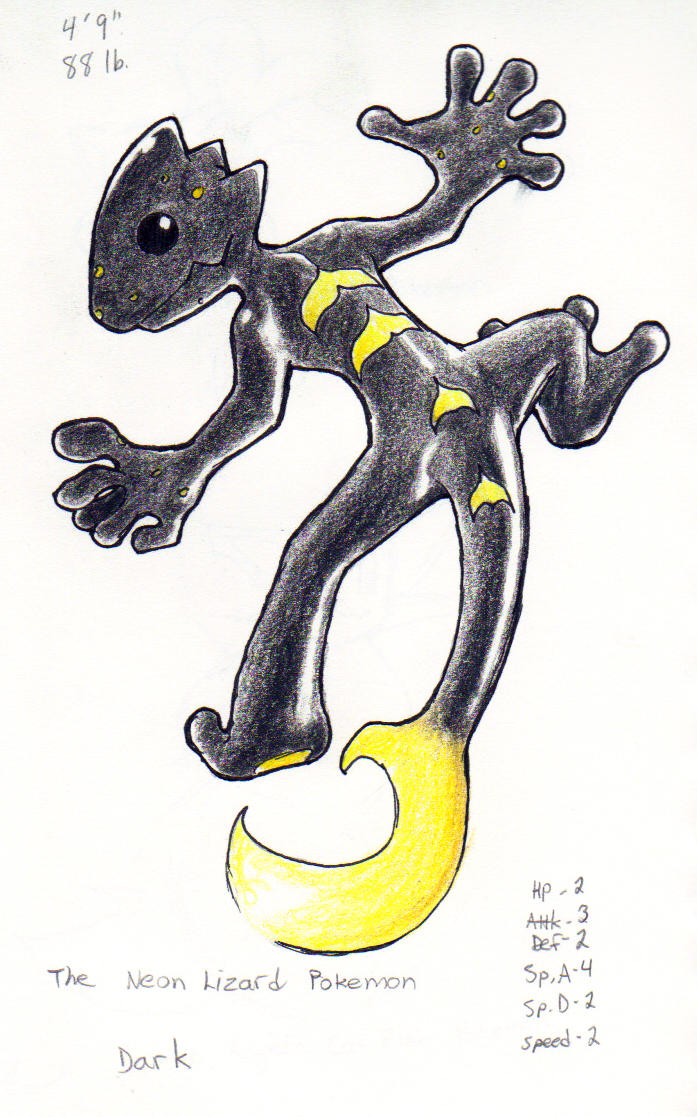 Neon Lizard Pokemon by Bryantium on DeviantArt