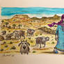 Beduin and goats
