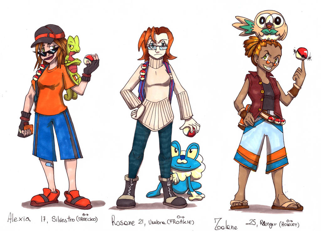 Pokemon Trainers - Style challenge by LeoDragonsWorks on DeviantArt