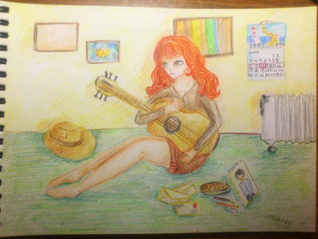 With guitar