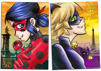 ATC/ACEO: Miraculous Ladybug and Cat Noir prints