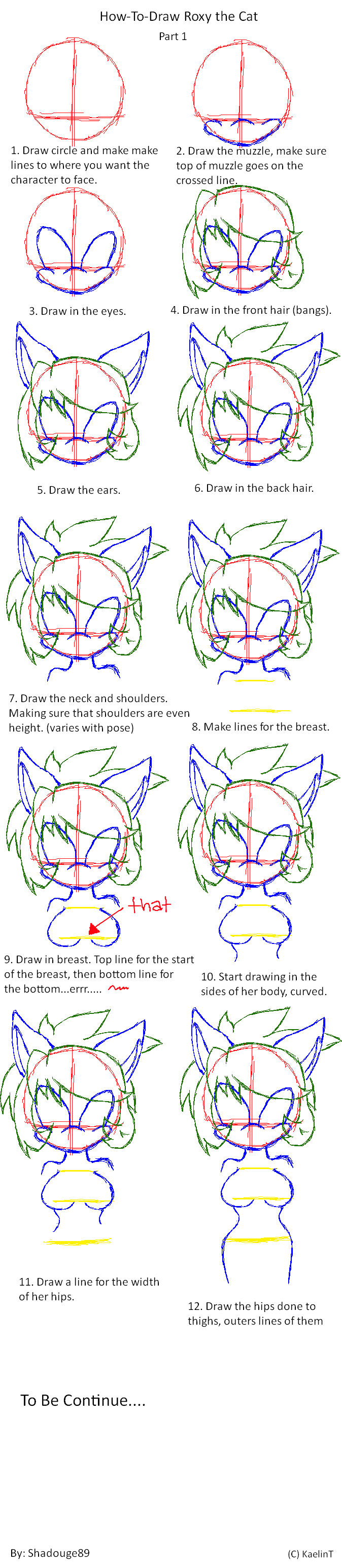 How-To-Draw Roxy the Cat :RQ: Part 1