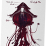 Red vail jelly mermaid