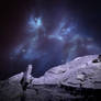 purple cosmos rock premade bg