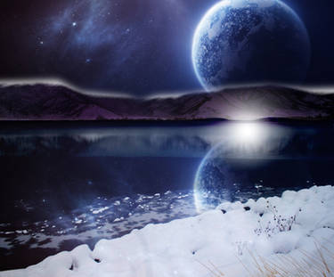 bright winter night premade BG