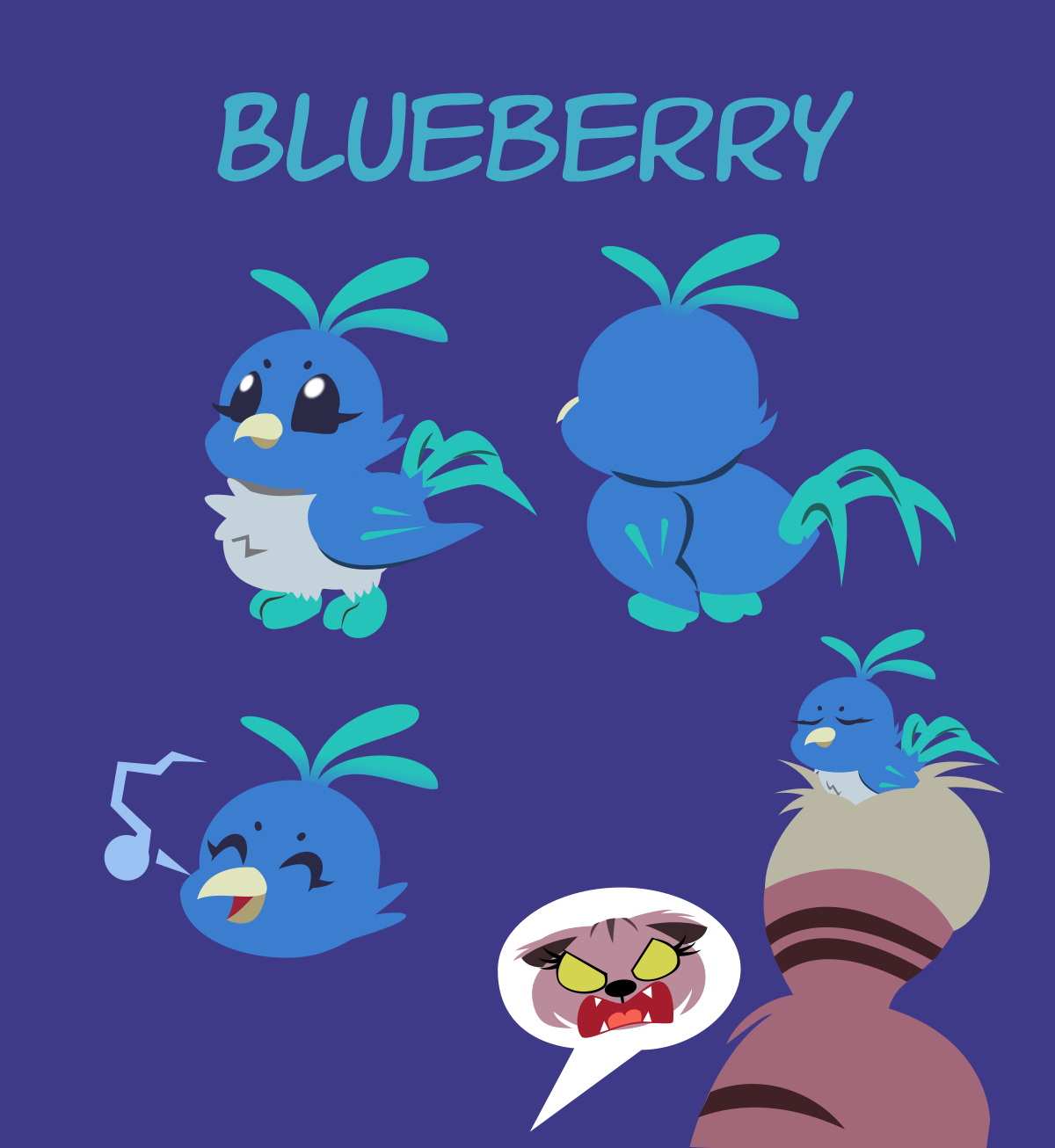 Blue Raspberry Fruits Characters Blueberry Character Sheet by MagerBlutooth on DeviantArt