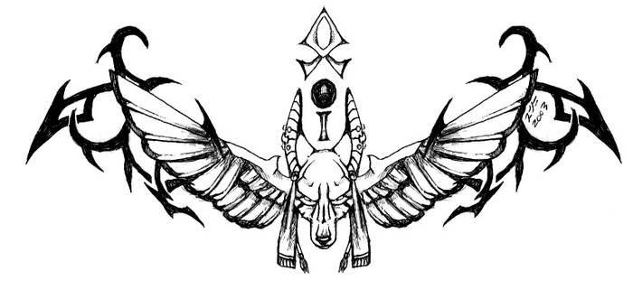 Winged Anubis Tattoo