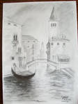 Venice, graphite pencil drawing
