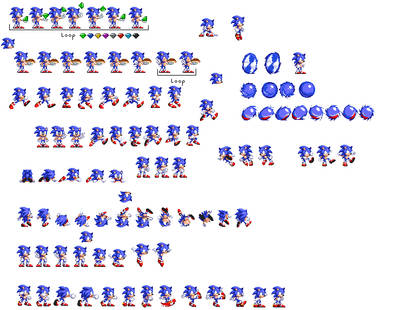 Super Sonic Sprite Sheet by RedDaDoucheHog on DeviantArt