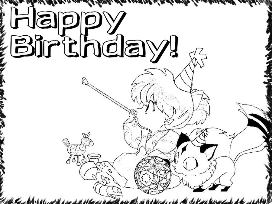 Inuyasha Birthday card