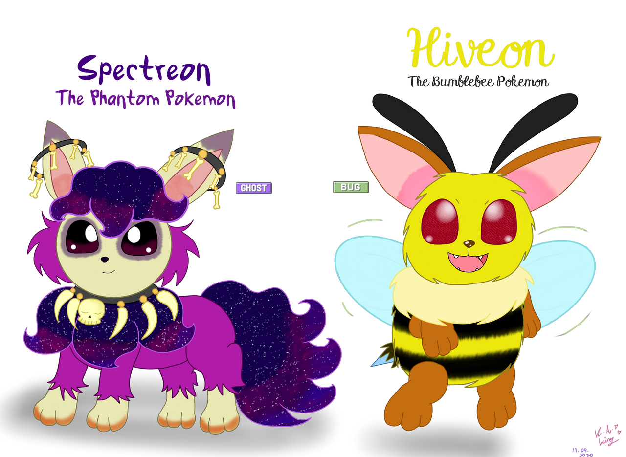 PKMN | Spectreon and Hiveon by PinkStarEevee16 on DeviantArt
