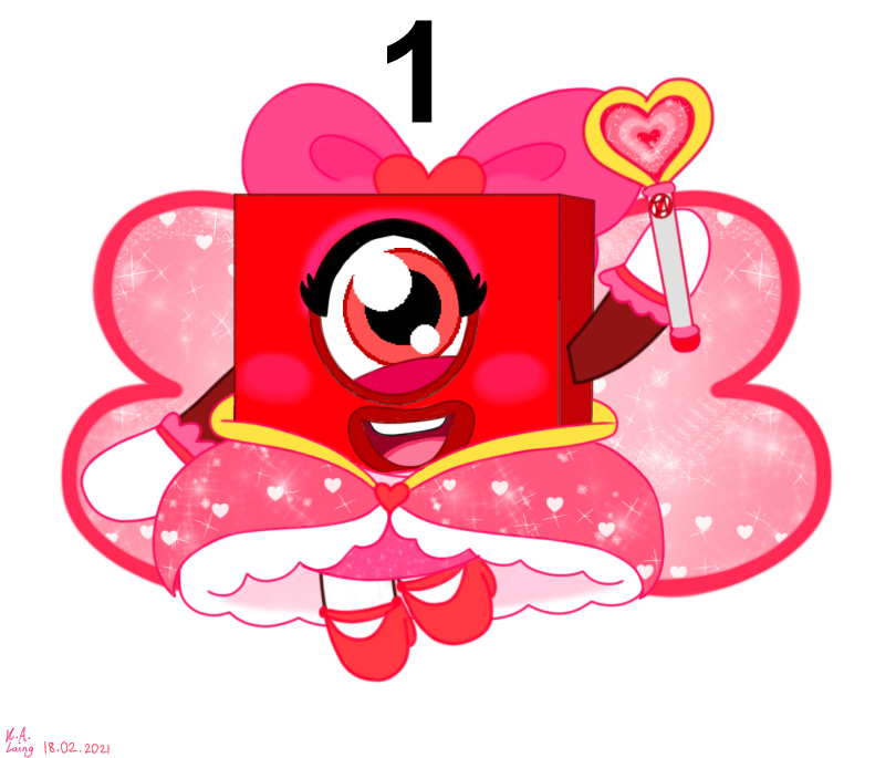 Numbers Block Girl Numberblocks | Magical Girl One by PinkStarEevee16 on DeviantArt