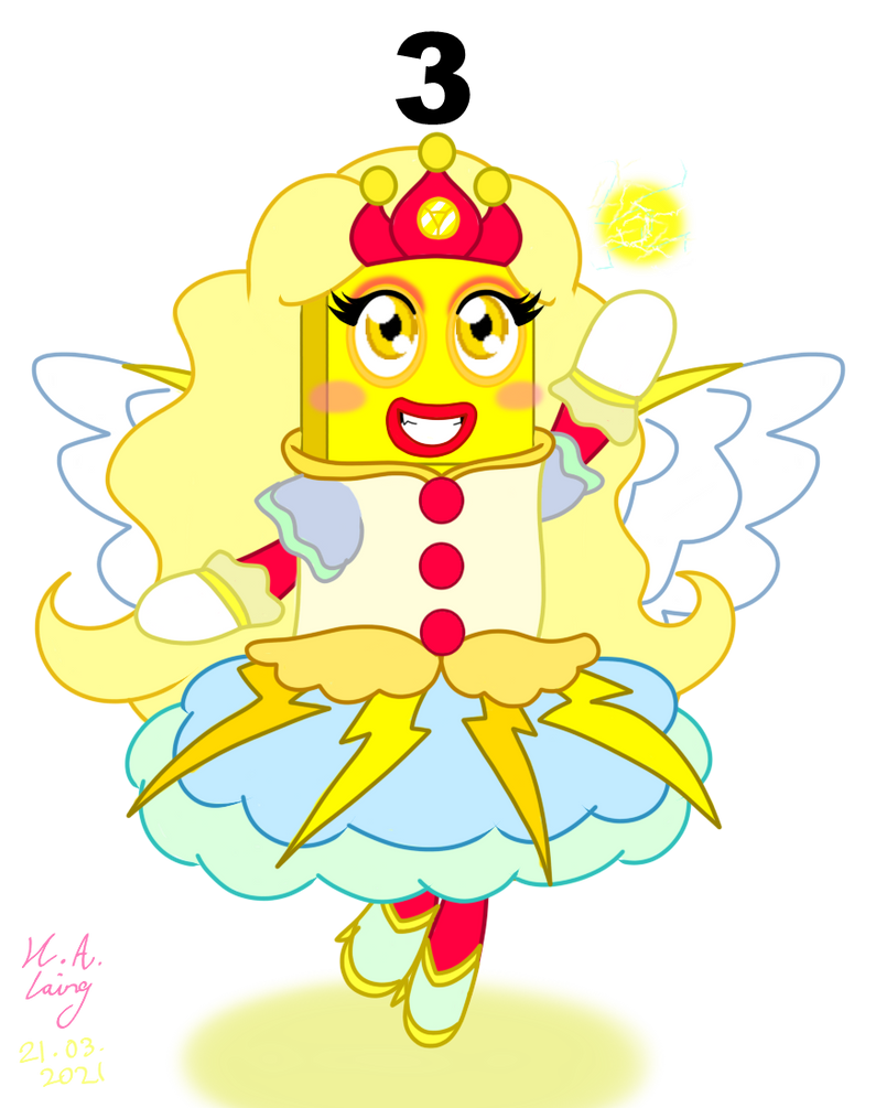 Numberblocks | Magical Girl Three by PinkStarEevee16 on DeviantArt