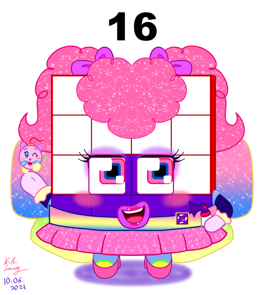 Numberblocks | Magical (Party) Girl Sixteen by PinkStarEevee16 on ...