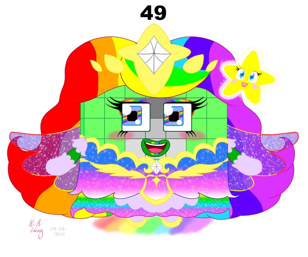 Numberblocks | Magical (Square) Girl Forty-Nine by PinkStarEevee16 on ...