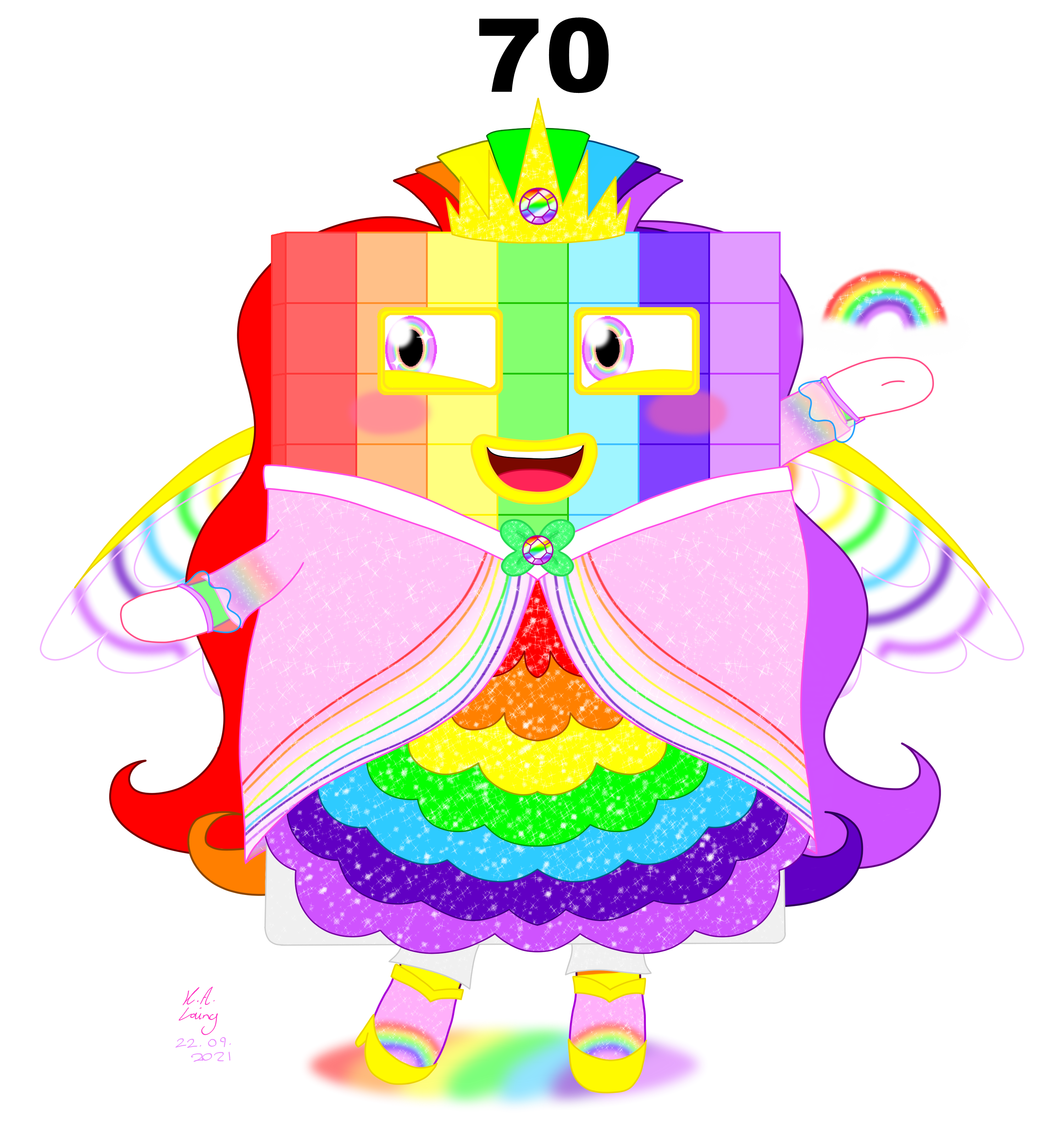 Numberblocks 449 Numberblocks | Magical (Rainbow) Boy Seventy by PinkStarEevee16 on ...
