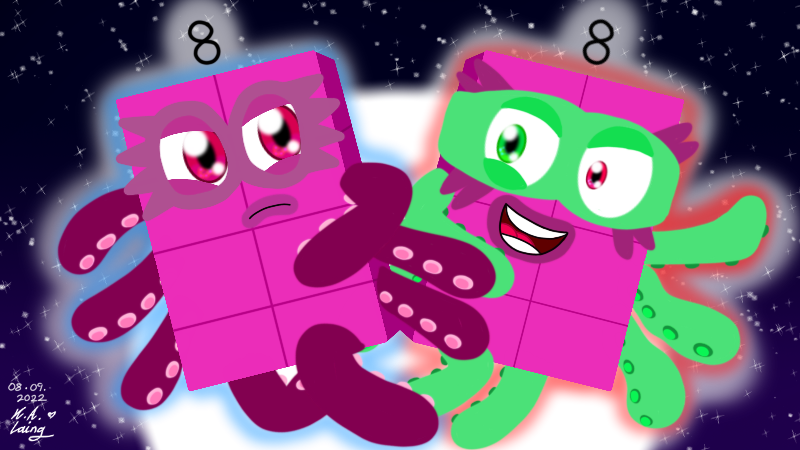 Numberblocks | Hero and Dark Eights by PinkStarEevee16 on DeviantArt
