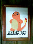 Charmander in cross stitch by camilasilvestre