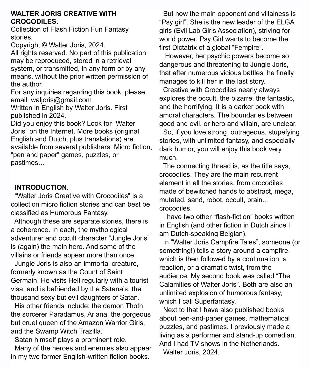 Walter Joris Creative with Crocodiles, introductio by WalterJorisArtist ...