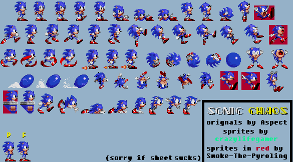 Sonic Chaos Genesis Sheet by CrazyLifeGamer on DeviantArt